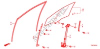 VOORPORTIER GLAS/REGELAAR voor Honda CITY LX-A 4 deuren 5-traps automatische versnellingsbak 2011