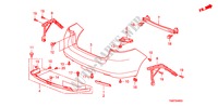 ACHTER BUMPER voor Honda INSIGHT ELEGANCE 5 deuren CVT versnellingsbak 2011