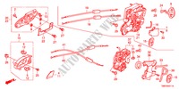 ACHTER PORTIER SLOT/BUITEN HENDEL(RH) voor Honda INSIGHT S 5 deuren CVT versnellingsbak 2011