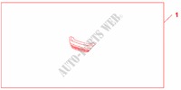 VOORBUMPER DECORATIE IN CRYSTAL BLACK voor Honda INSIGHT SE 5 deuren CVT versnellingsbak 2011