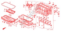 CILINDERBLOK/OLIEPAN (SOHC/SOHC VTEC) voor Honda CIVIC EXI 3 deuren 5-versnellings handgeschakelde versnellingsbak 1996