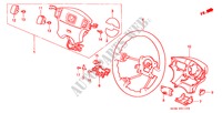 STUURWIEL(SRS) voor Honda CIVIC SIR 3 deuren 4-traps automatische versnellingsbak 2000