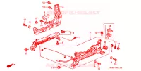 V. ZITTING COMPONENTEN (R.)(2) voor Honda CIVIC SIR 3 deuren 5-versnellings handgeschakelde versnellingsbak 2000