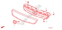 VOOR GRILLE(2) voor Honda CIVIC LXI 3 deuren 4-traps automatische versnellingsbak 2000