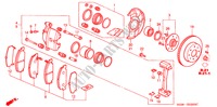 VOOR REM(1) voor Honda CIVIC LXI 3 deuren 5-versnellings handgeschakelde versnellingsbak 1999