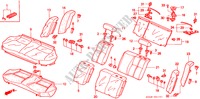 ACHTER ZITTING (EX/EXI 1.5L/GLI/VTI/SIR) voor Honda CIVIC EXI 4 deuren 4-traps automatische versnellingsbak 1998