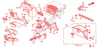 INSTRUMENTEN AFWERKING(LH) voor Honda CIVIC LXI 4 deuren 4-traps automatische versnellingsbak 1996