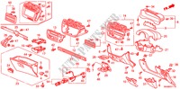INSTRUMENTEN AFWERKING(RH) voor Honda CIVIC EXI 4 deuren 4-traps automatische versnellingsbak 1996
