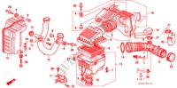 LUCHTFILTER(SOHC VTEC) (DOHC VTEC) voor Honda CIVIC GLI 4 deuren 4-traps automatische versnellingsbak 1997