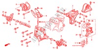 MOTOR BEVESTIGINGEN(AT) (2) voor Honda CIVIC GLI 4 deuren 4-traps automatische versnellingsbak 1996
