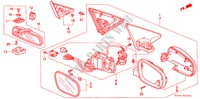SPIEGEL(4) voor Honda CIVIC SIR 4 deuren 5-versnellings handgeschakelde versnellingsbak 1998