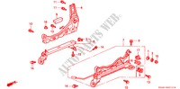 V. ZITTING COMPONENTEN (R.)(HANDMATIG SCHUIVEN) voor Honda CIVIC LXI 4 deuren 4-traps automatische versnellingsbak 1996
