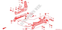 V. ZITTING COMPONENTEN (R.)(HOOGTE BIJSTELLER) voor Honda CIVIC GLI 4 deuren 5-versnellings handgeschakelde versnellingsbak 1997
