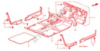 VLOERMAT voor Honda CIVIC EXI 4 deuren 5-versnellings handgeschakelde versnellingsbak 1996
