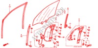 VOOR PORTIER RAMEN voor Honda CIVIC VTI 4 deuren 5-versnellings handgeschakelde versnellingsbak 1998