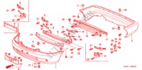 BUMPERS voor Honda CIVIC GLI 4 deuren 4-traps automatische versnellingsbak 2000