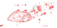 KOPLAMP voor Honda CIVIC LXI 4 deuren 5-versnellings handgeschakelde versnellingsbak 2000