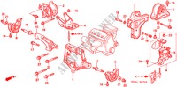 MOTOR BEVESTIGINGEN(AT) (1) voor Honda CIVIC LXI 4 deuren 4-traps automatische versnellingsbak 2000