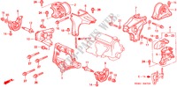 MOTOR BEVESTIGINGEN(CVT) voor Honda CIVIC VTI 4 deuren 4-traps automatische versnellingsbak 2000