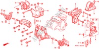 MOTOR BEVESTIGINGEN(MT) (EX/EXI/GLI/LXI/VTI) voor Honda CIVIC LXI 4 deuren 5-versnellings handgeschakelde versnellingsbak 2000
