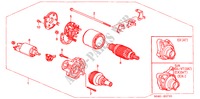 STARTMOTOR(MITSUBA) voor Honda CIVIC SIR 4 deuren 5-versnellings handgeschakelde versnellingsbak 2000