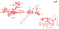 STUURKOLOM voor Honda CIVIC LXI 4 deuren 4-traps automatische versnellingsbak 2000