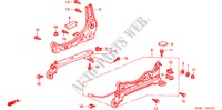 V. ZITTING COMPONENTEN (R.) (HANDMATIG SCHUIVEN) voor Honda CIVIC EX 4 deuren 4-traps automatische versnellingsbak 2000