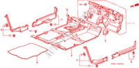 VLOERMAT voor Honda CIVIC SIR 4 deuren 5-versnellings handgeschakelde versnellingsbak 2000