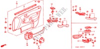 VOOR PORTIER VOERING(LH) voor Honda CIVIC EXI 4 deuren 4-traps automatische versnellingsbak 2000