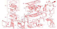 CONSOLE voor Honda PRELUDE VTI-R 2 deuren 4-traps automatische versnellingsbak 2000