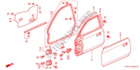 PORTIER PANELEN voor Honda PRELUDE 2.0I 2 deuren 5-versnellings handgeschakelde versnellingsbak 1998