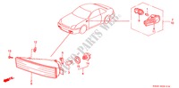 VOOR COMBINATIELICHT voor Honda PRELUDE SI 2 deuren 4-traps automatische versnellingsbak 2000
