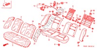 ACHTER ZITTING(3) voor Honda CIVIC EXI 4 deuren 5-versnellings handgeschakelde versnellingsbak 2002