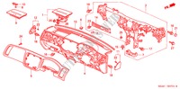 INSTRUMENTEN PANEEL(RH) voor Honda CIVIC EXI 4 deuren 5-versnellings handgeschakelde versnellingsbak 2002