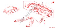 KANAAL(LH) voor Honda CIVIC EXI 4 deuren 4-traps automatische versnellingsbak 2001