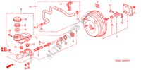 REM HOOFDCILINDER/ HOOFDSPANNING(LH) voor Honda CIVIC VTI 4 deuren 4-traps automatische versnellingsbak 2002