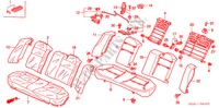 ACHTER ZITTING(3) voor Honda CIVIC VTI-S 4 deuren 5-versnellings handgeschakelde versnellingsbak 2005