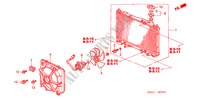 RADIATEUR(TOYO) voor Honda CIVIC EXI-HD 4 deuren 4-traps automatische versnellingsbak 2005