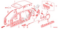 BUITEN PANELEN/ ACHTER PANEEL voor Honda CIVIC VI 5 deuren 5-versnellings handgeschakelde versnellingsbak 2001