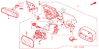 SPIEGEL(1) voor Honda CIVIC EXI 5 deuren 4-traps automatische versnellingsbak 2001