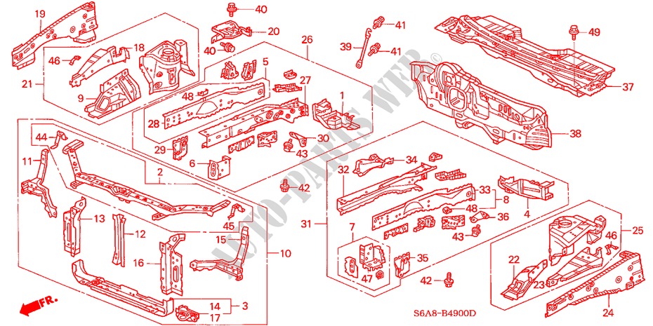 VOOR SCHOT/DASHBOARD voor Honda CIVIC VTI 5 deuren 4-traps automatische versnellingsbak 2003