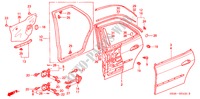 ACHTER PORTIER PANELEN voor Honda ACCORD 2.3 LEV 4 deuren 4-traps automatische versnellingsbak 2000