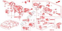 COMBINATIESCHAKELAAR(LH) voor Honda ACCORD V6 4 deuren 4-traps automatische versnellingsbak 2000