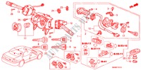 COMBINATIESCHAKELAAR(RH) voor Honda ACCORD EXI 4 deuren 4-traps automatische versnellingsbak 2000