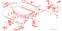 KOFFERBAK KLEP(LH) voor Honda ACCORD V6 4 deuren 4-traps automatische versnellingsbak 2000