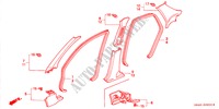PILAAR AFWERKING(LH) voor Honda ACCORD 3.0V6 4 deuren 4-traps automatische versnellingsbak 2000