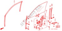 VOOR PORTIER RAMEN voor Honda ACCORD 2.3 LEV 4 deuren 4-traps automatische versnellingsbak 2000