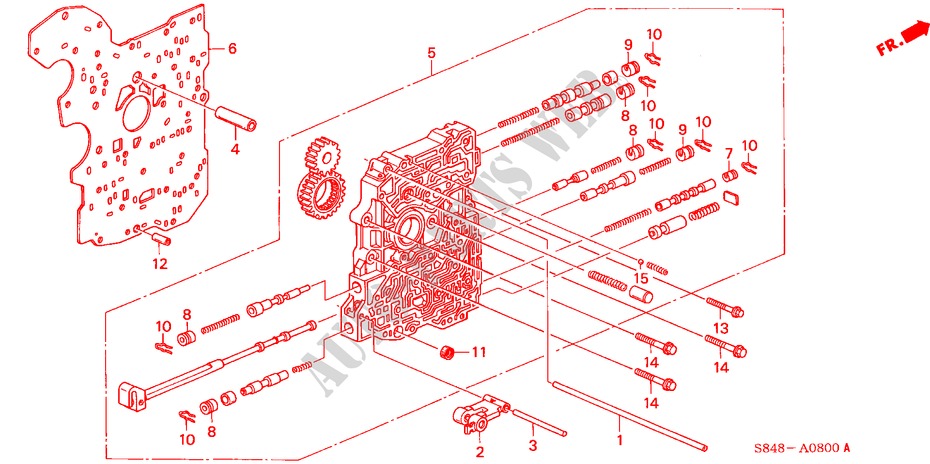 HOOFDKLEP BEHUIZING(L4) voor Honda ACCORD 2.3VTI 4 deuren 4-traps automatische versnellingsbak 2000