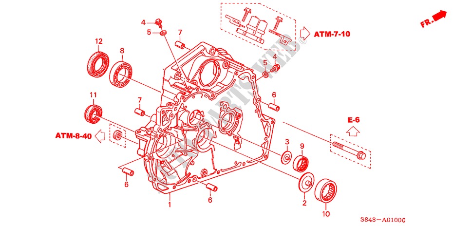 KOPPEL CONVERTER HUIS(L4) voor Honda ACCORD 2.3VTI 4 deuren 4-traps automatische versnellingsbak 2000