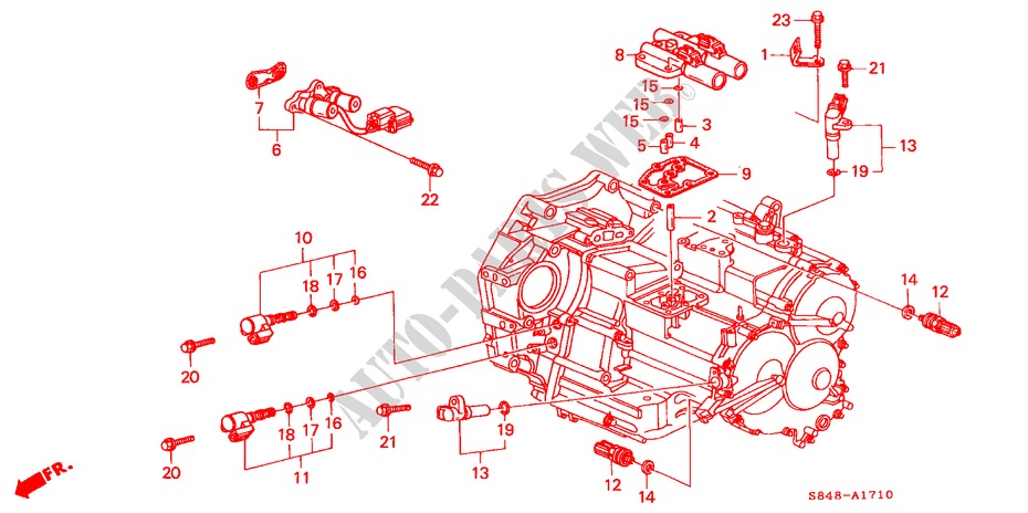 SENSOR/DRAADSPOEL(V6) voor Honda ACCORD 3.0SIR 4 deuren 4-traps automatische versnellingsbak 2002